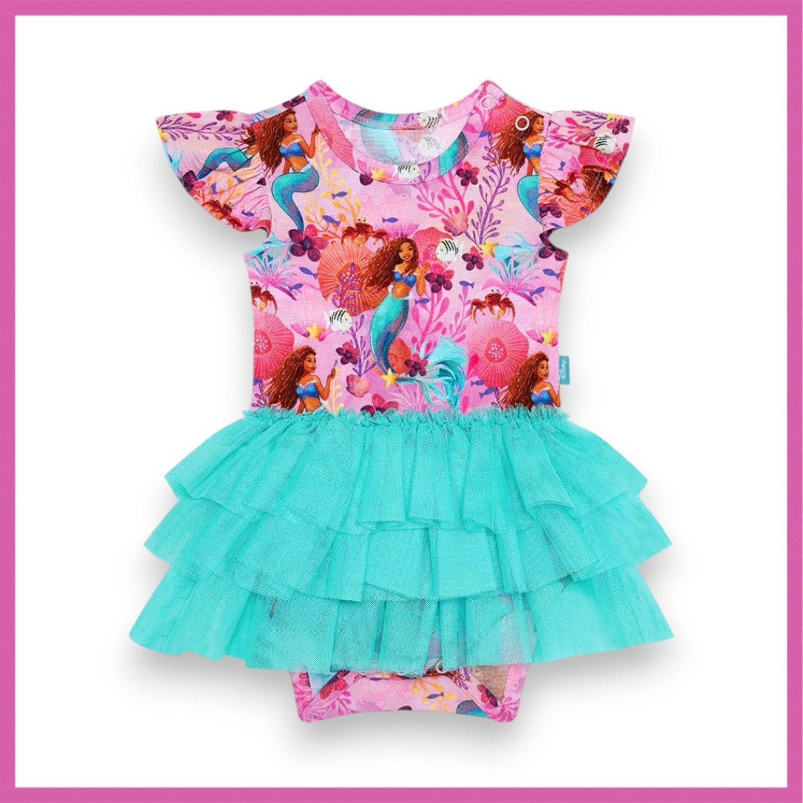 Posh Peanut Disney's The Little Mermaid Ariel Tulle Dress 6-12 Months Nwt
